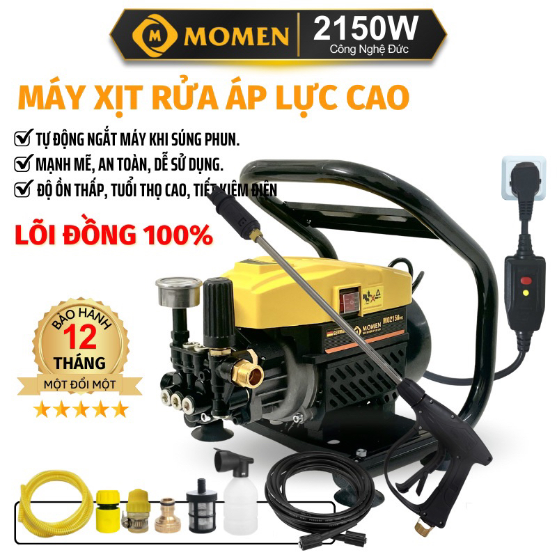 Máy Rửa Xe Áp Lực Cực Cao Momen 2150w Chính Hãng - Có Chỉnh Áp - Bán Công Nghiệp - Bảo Hành 1 Đổi 1 (Dùng thử 7 ngày)