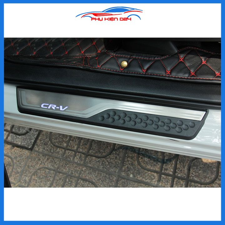 Bộ nẹp bước chân ngoài Honda CRV 2018-2019-2020-2021-2022-2023 có đèn Led