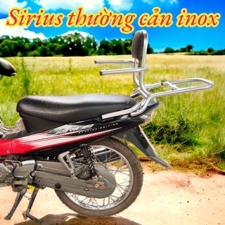 Baga phượt xe Sirius thường cản inox.Mẫu mới có thể tháo rời tay vịn
