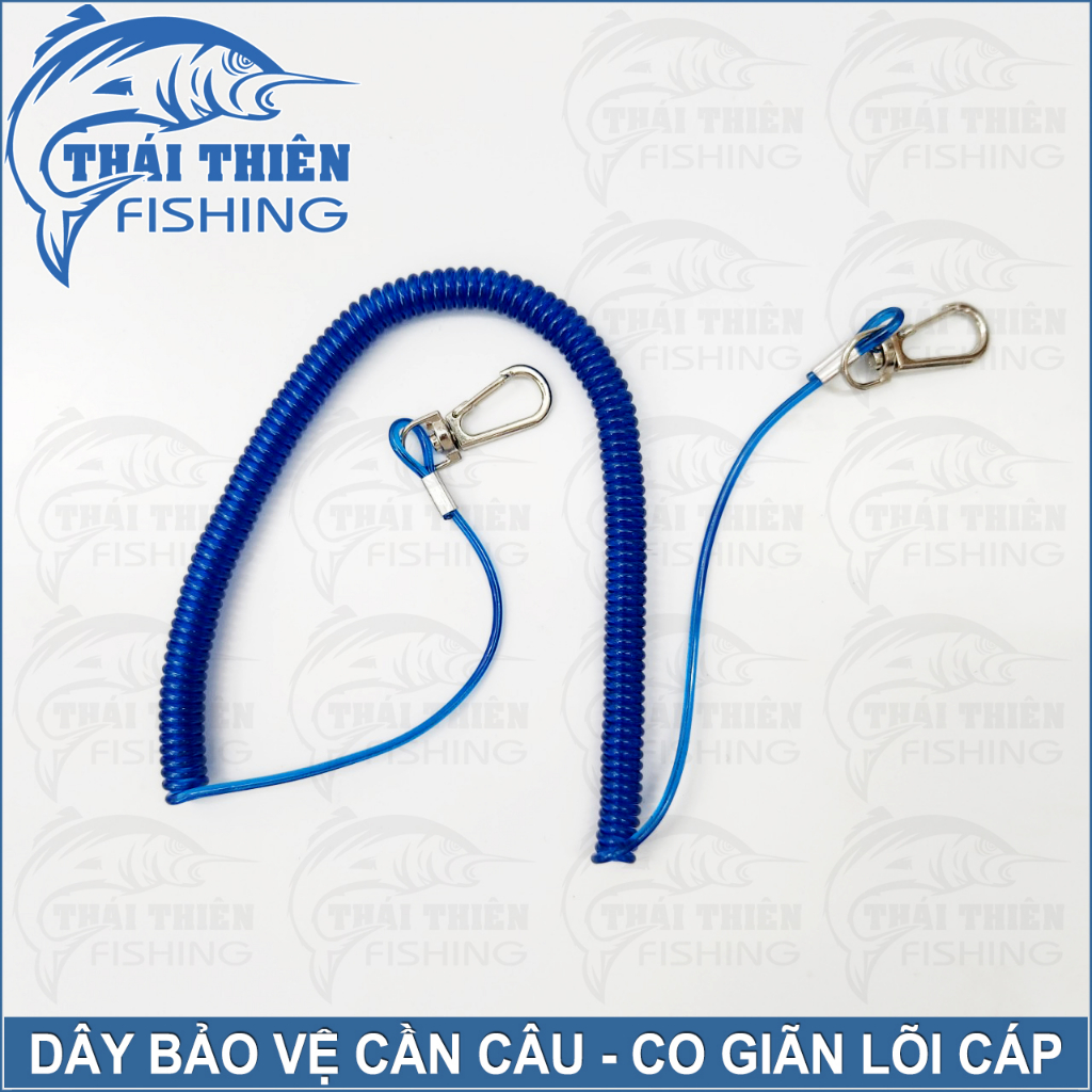 Dây Bảo Vệ Cần Câu Cá Co Giãn Lõi Cáp Có Khóa 2 Đầu