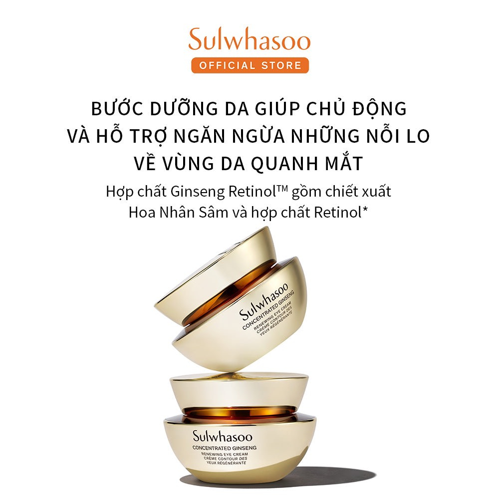 Tuýp Kem mắt Sulwhasoo nhân sâm vàng chống lão hóa - Sulwhasoo Concentrated Ginseng Renewing Eye Cream
