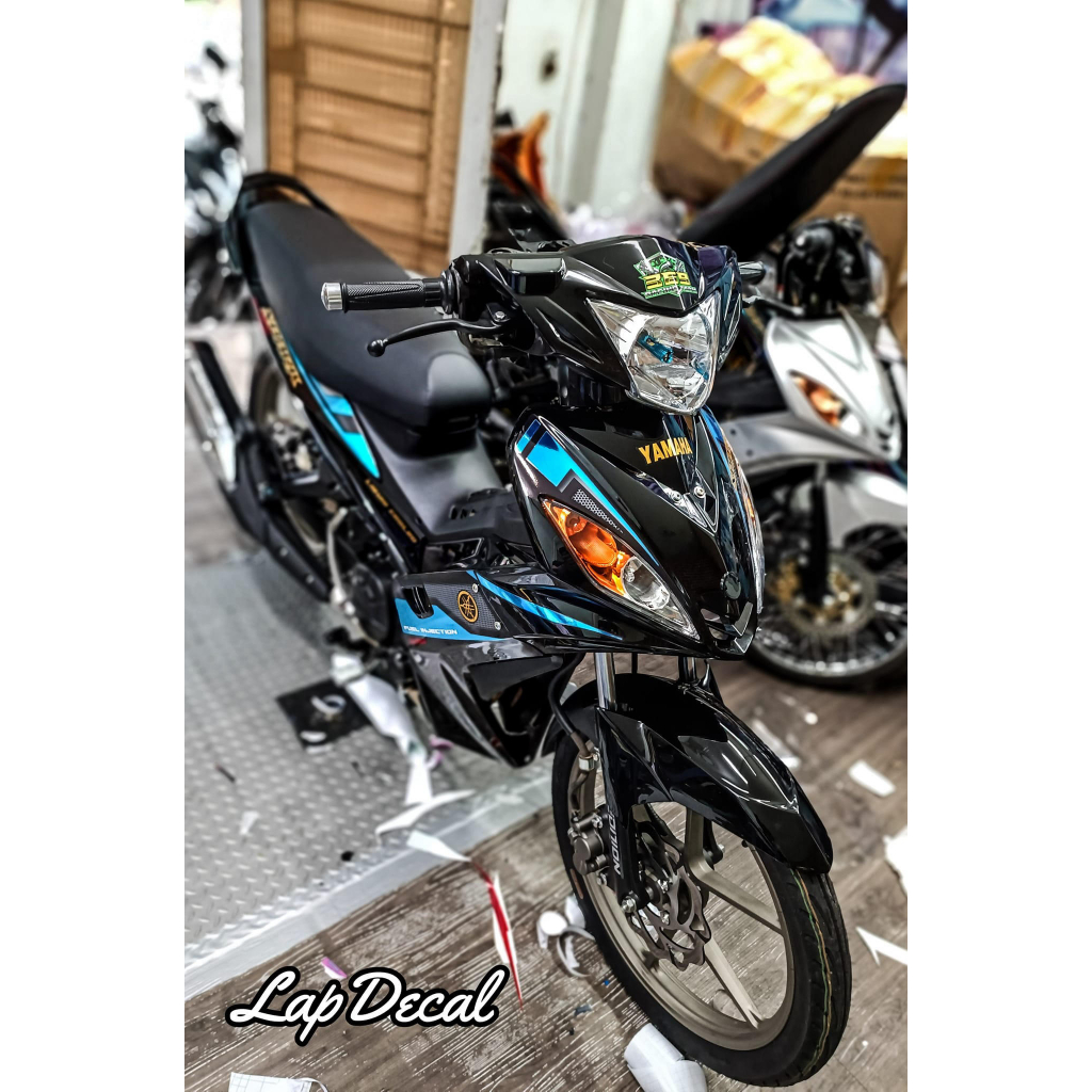 Tem Spark thái in CROM siêu bóng cho Exciter 135 4 số xe đen - tem chuẩn form dễ dán