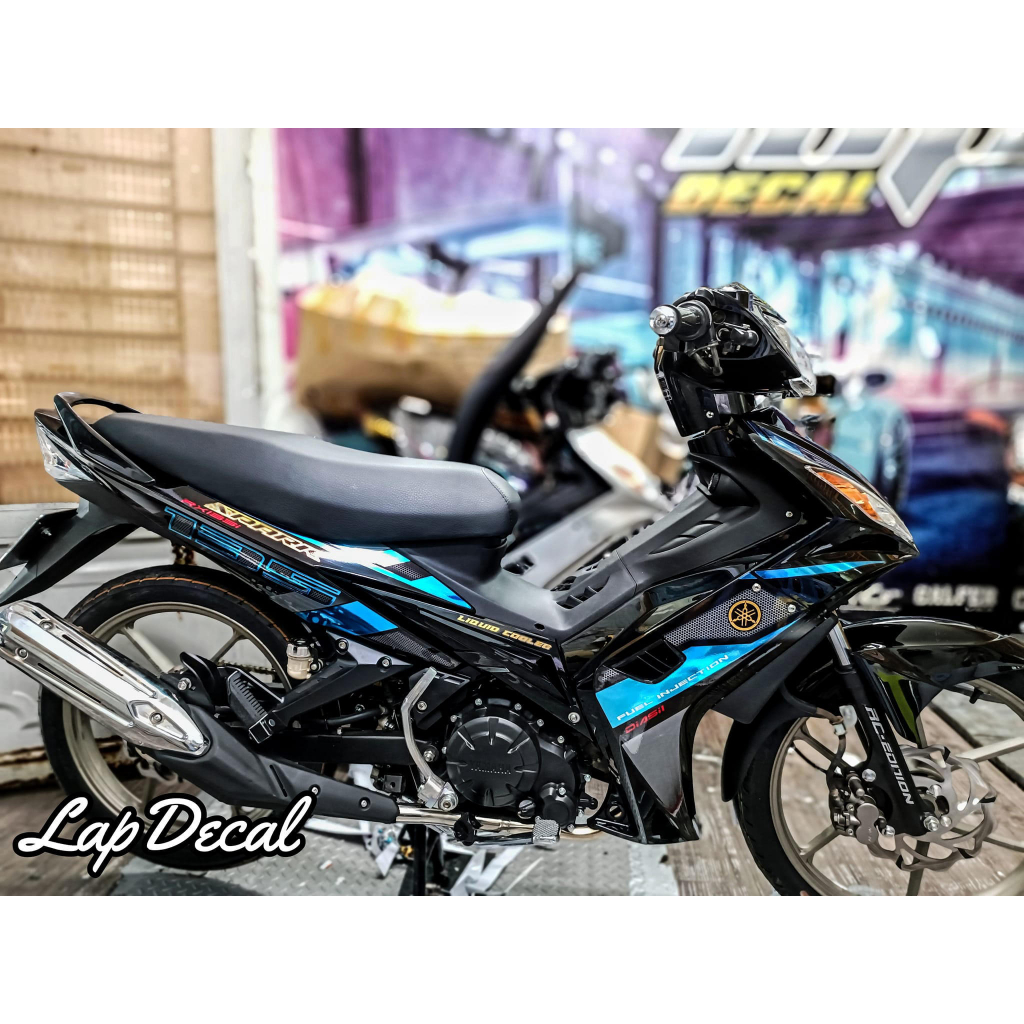 Tem Spark thái in CROM siêu bóng cho Exciter 135 4 số xe đen - tem chuẩn form dễ dán