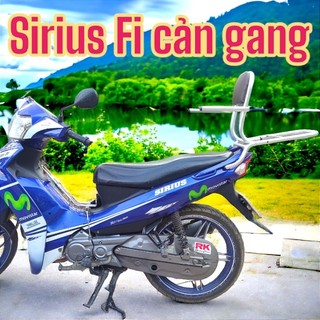 Baga phượt xe Sirius Fi cảng sau bằng gang.Mẫu mới có thể tháo rời tay vịn