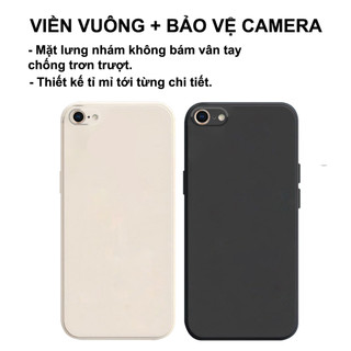 Ốp iphone 6/6s-iphone 6/6s plus-iphone 7/8-iphone 7 plus/ 8 plus-iphone se 2020 viền vuông, bảo vệ camera