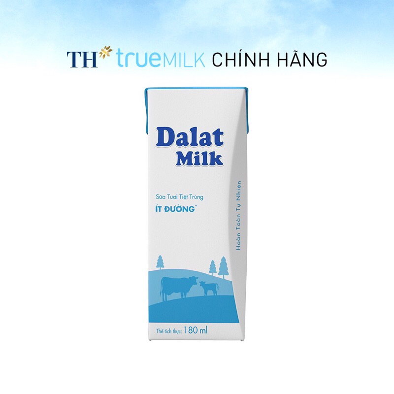THÙNG 48hop sữa tươi TH DALAT MILK 110ml-180ml