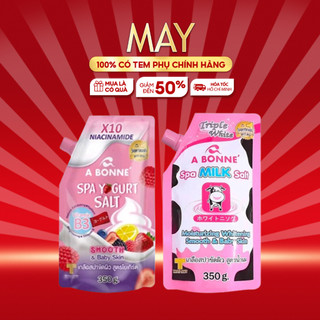 Combo Muối Tắm Sữa Bò và Yogurt Spa A Bonne Thái Lan Giúp Tái Tạo Da, Làm Mềm Da 350gx2 (Có Vòi)