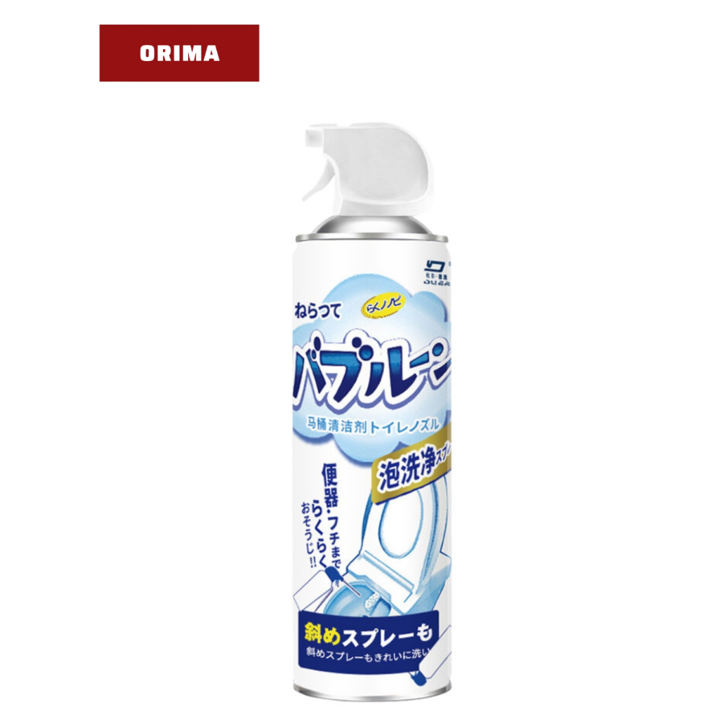 Chai xịt bọt vệ sinh bồn cầu Orima tẩy rửa đánh bay mọi vết bẩn ố vàng hương chanh thơm mát 500ml