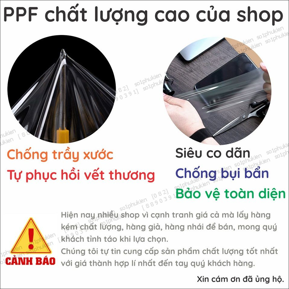 Dán PPF Asus Rog Phone 2 cho màn hình, mặt lưng kèm cam, lưng bo viền kèm cam loại trong loại nhám