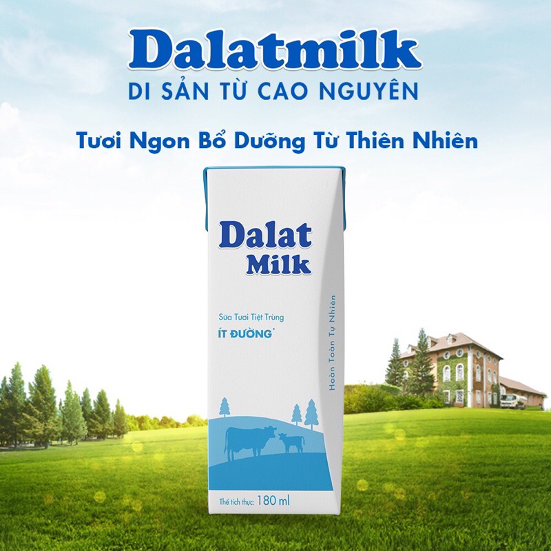 THÙNG 48hop sữa tươi TH DALAT MILK 110ml-180ml