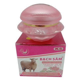 Kem dưỡng trắng da ngừa mụn Bạch Sâm Nhau Thai Cừu K5 chống nắng se khít lỗ chân lông 25g