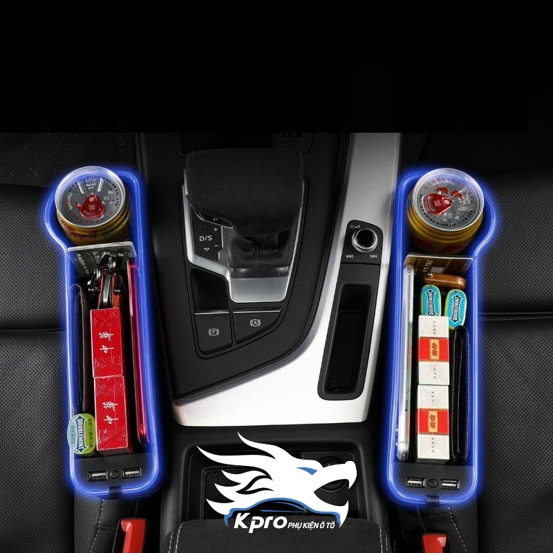 Khay đựng đồ khe ghế trước ô tô, xe hơi - Hàng Kpro chất lượng cao