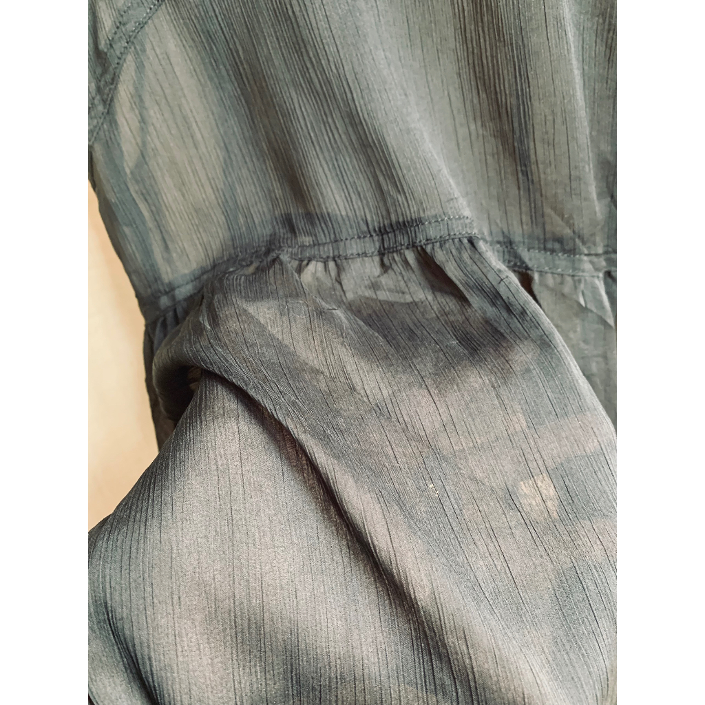 Đầm 2 dây voan tơ màu đen Jouetie