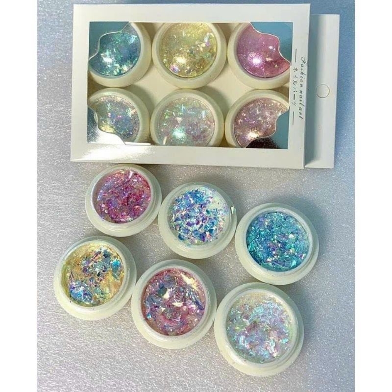 Sét nhũ rắc khổng tước 6 màu siêu hót/ nhũ khổng tước 6 màu/ Sét nhũ khổng tước 6 màu / sét nhũ rắc 