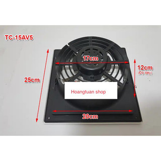 [lỗ trần 20x20cm] Quạt hút âm trần Tico 15AV4.