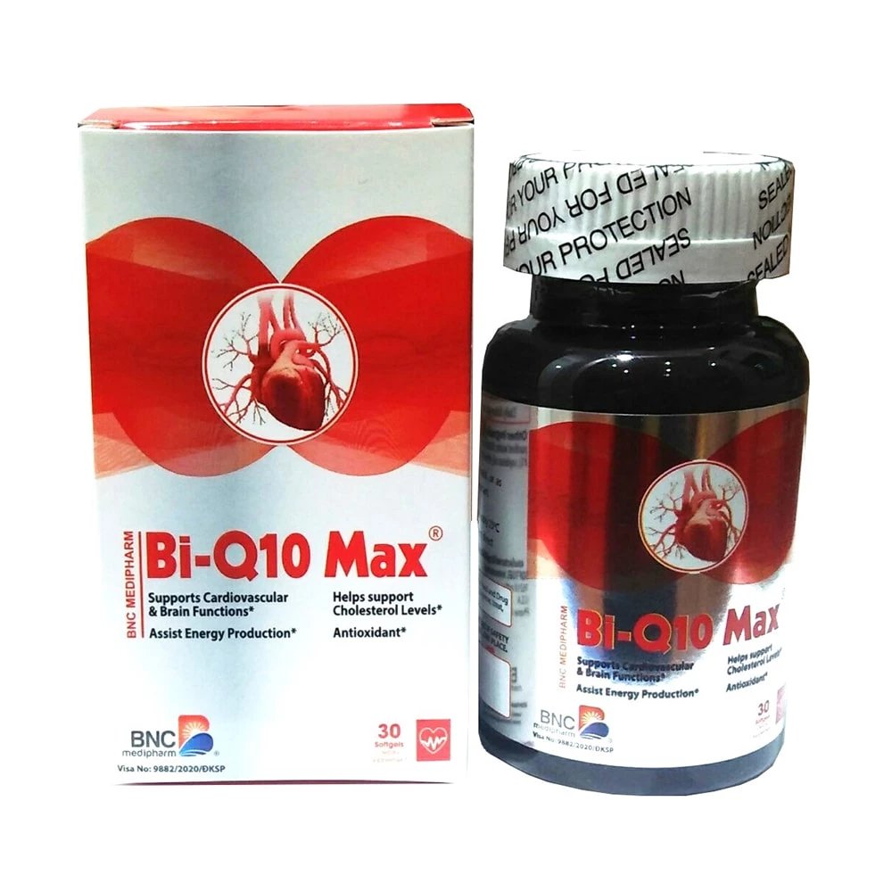 Bi-Q10 Max - Hỗ Trợ Giảm Mỡ Máu, Tăng Cường Sức Khỏe Tim Mạch (Hộp 30 Viên)