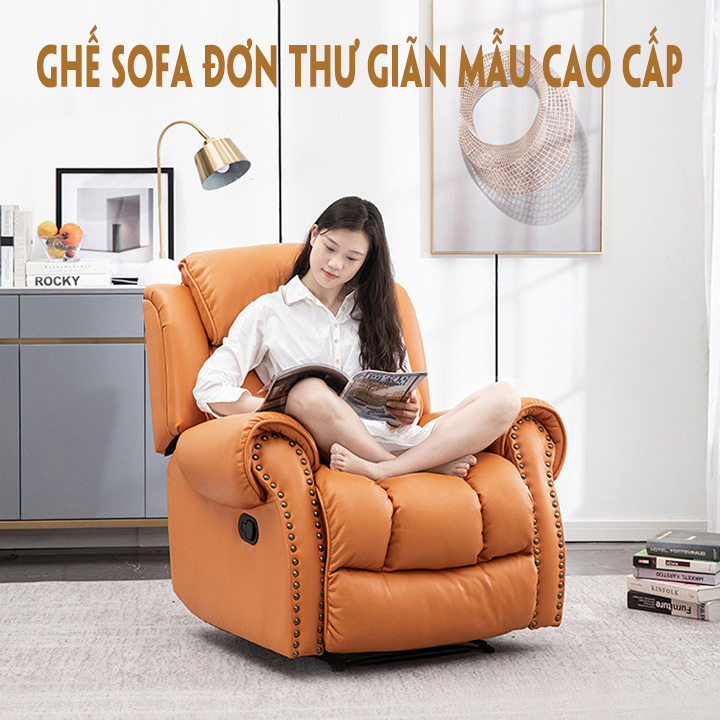 Ghế Sofa Đơn Thư Giãn Đa Năng Cao Cấp Sang Trọng, Ghế Sofa Làm Nail Và Làm Mi, Ghế Spa - Omega Official Shop