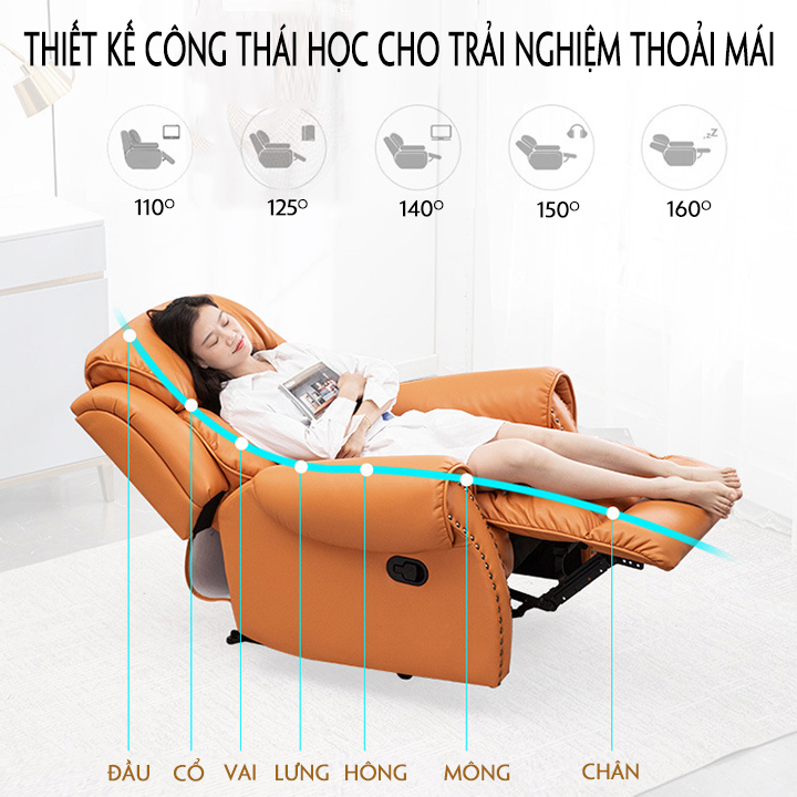 Ghế Sofa Đơn Thư Giãn Đa Năng Cao Cấp Sang Trọng, Ghế Sofa Làm Nail Và Làm Mi, Ghế Spa - Omega Official Shop