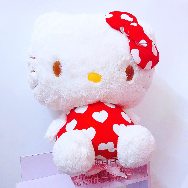 Gấu bông Kitty size to 50x60cm (ngang mặt 50cm - cao 60cm)