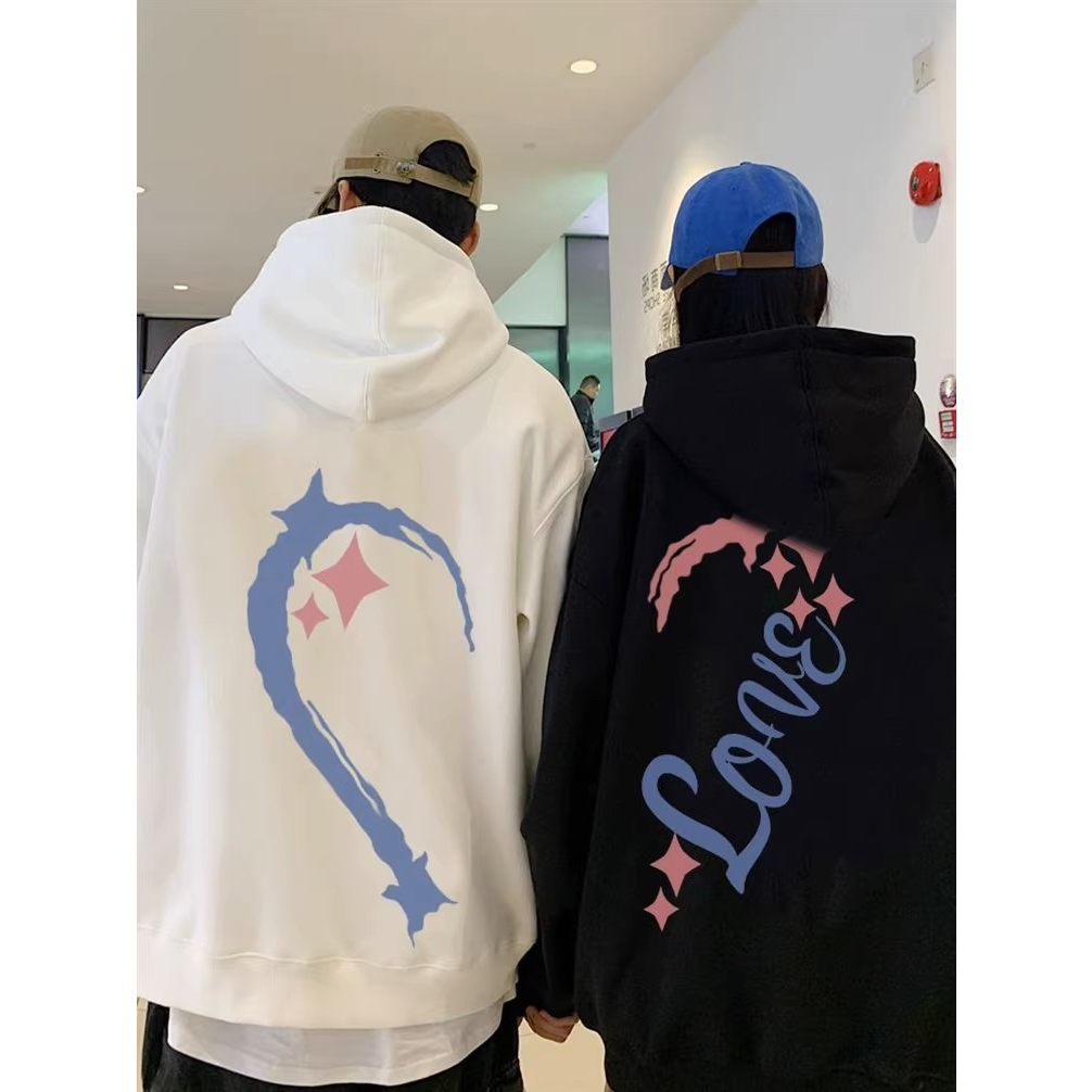 Áo khoác hoodie  nỉ mặc cặp đôi cùng người yêu sweater nam nữ trái tim ghép mùa thu đông Love Couple Local brand HD