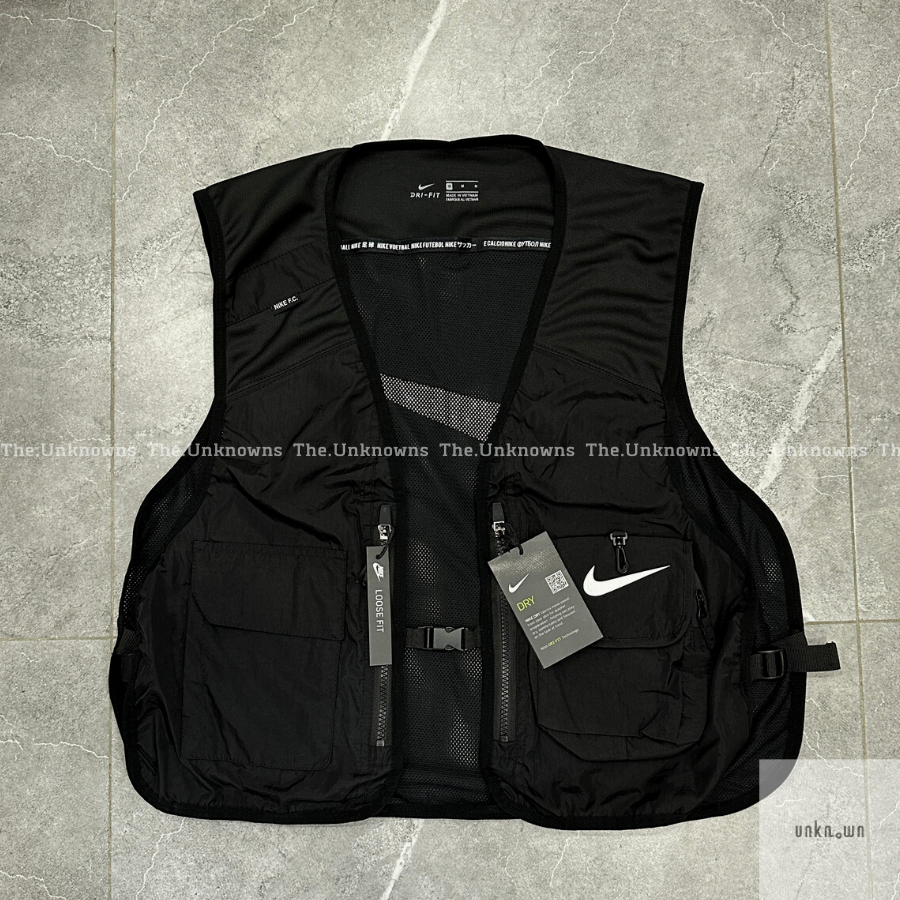 👑👑-Áo Gile N!KE SWOOSH F.C TACTICAL VEST,Áo Ghi lê N!ike cao cấp full túi tag