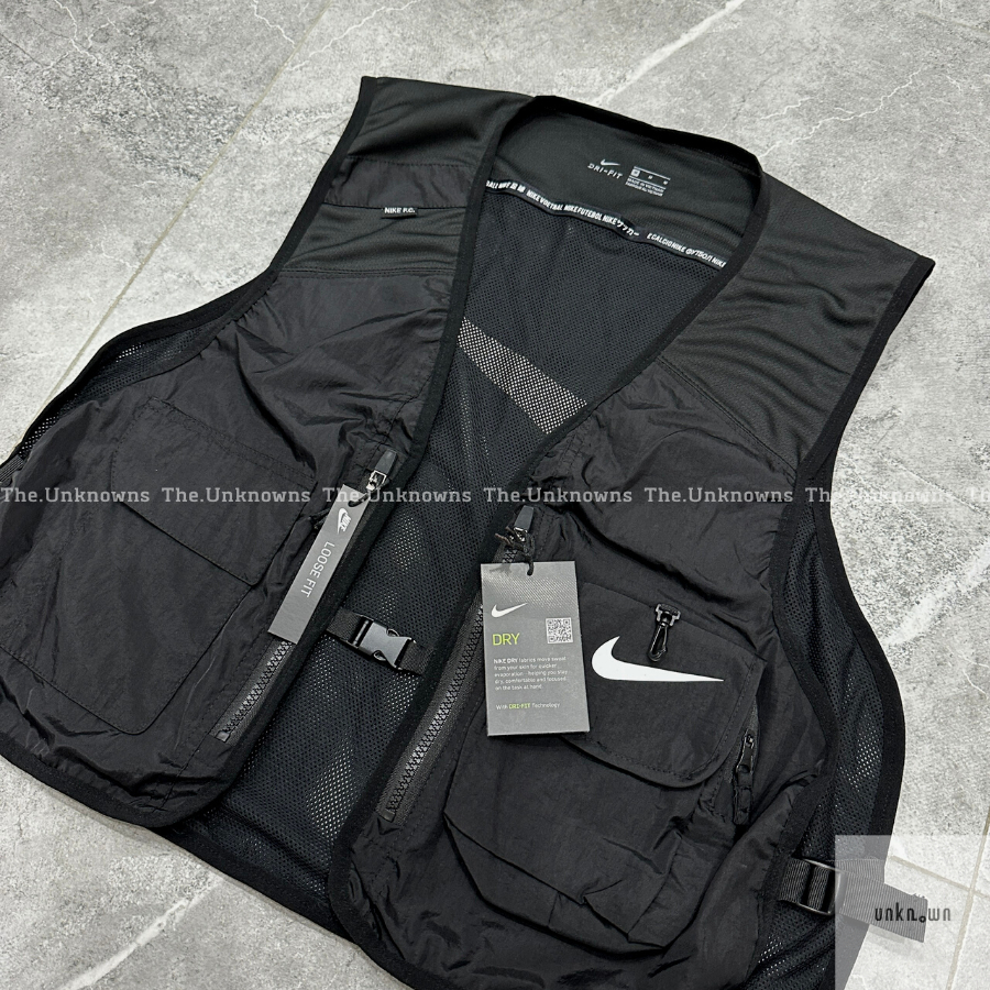 👑👑-Áo Gile N!KE SWOOSH F.C TACTICAL VEST,Áo Ghi lê N!ike cao cấp full túi tag