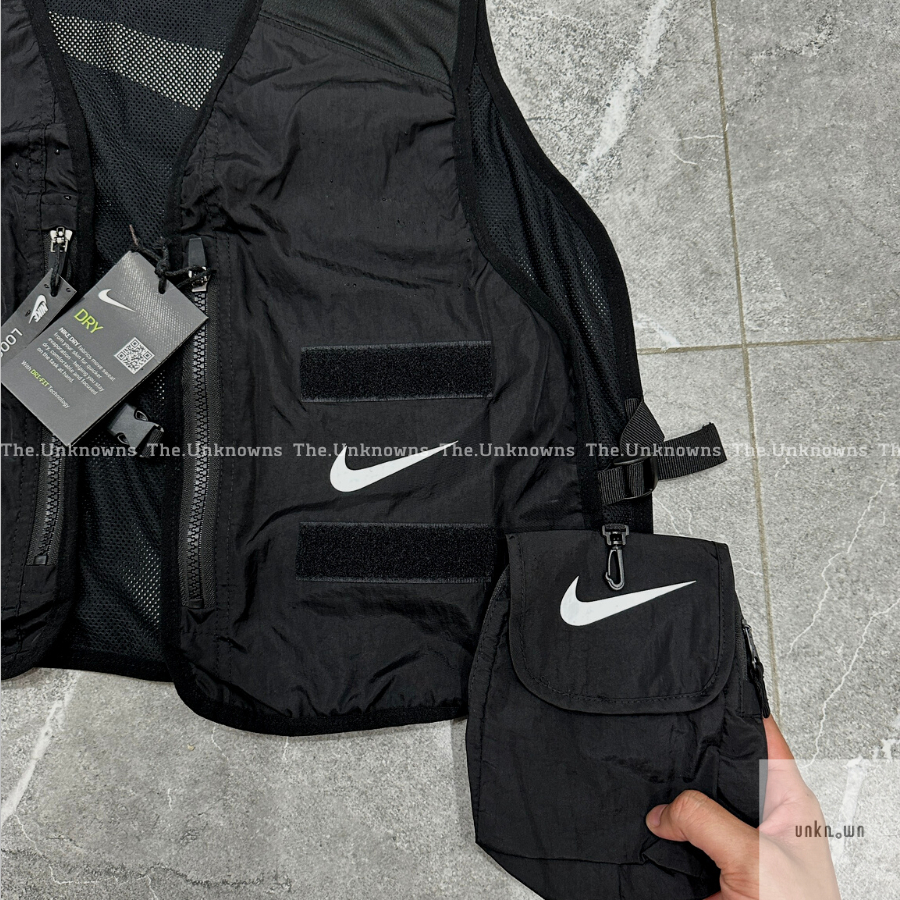 👑👑-Áo Gile N!KE SWOOSH F.C TACTICAL VEST,Áo Ghi lê N!ike cao cấp full túi tag
