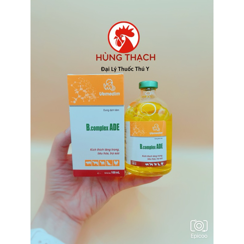 BIO ADE Bcomplex 100ml kích thích thèm ăn, thiếu vitamin, phục hồi nhanh, sinh sản tốt vật nuôi, thú cưng