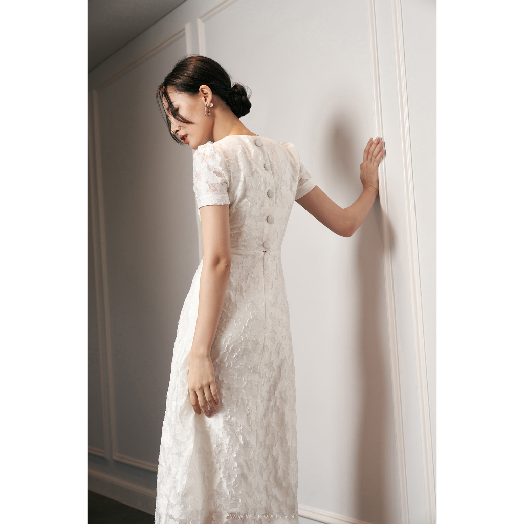 Vải gấm thêu hoa phù hợp may váy đầm sang trọng khổ 1m5