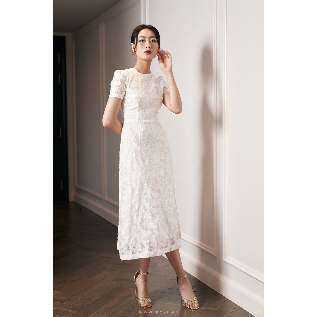 Vải gấm thêu hoa phù hợp may váy đầm sang trọng khổ 1m5