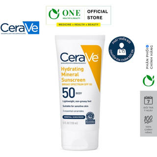 Kem chống nắng dưỡng thể CeraVe Hydrating Mineral Sunscreen SPF 50 150ml