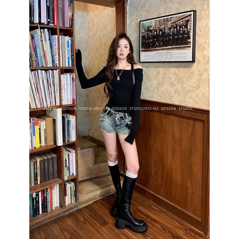 BỐT ĐÙI B48 PLATFORM NKW KHÓA SAU ĐẾ CAO 6CM KHÓA NGẮN