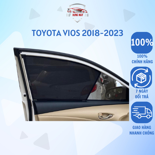 Rèm Che Nắng Xe Toyota Vios 2019-2023 Loại 1 Mr.OTO. Chuẩn Khít Theo Xe. Bảo Hành 2 Năm
