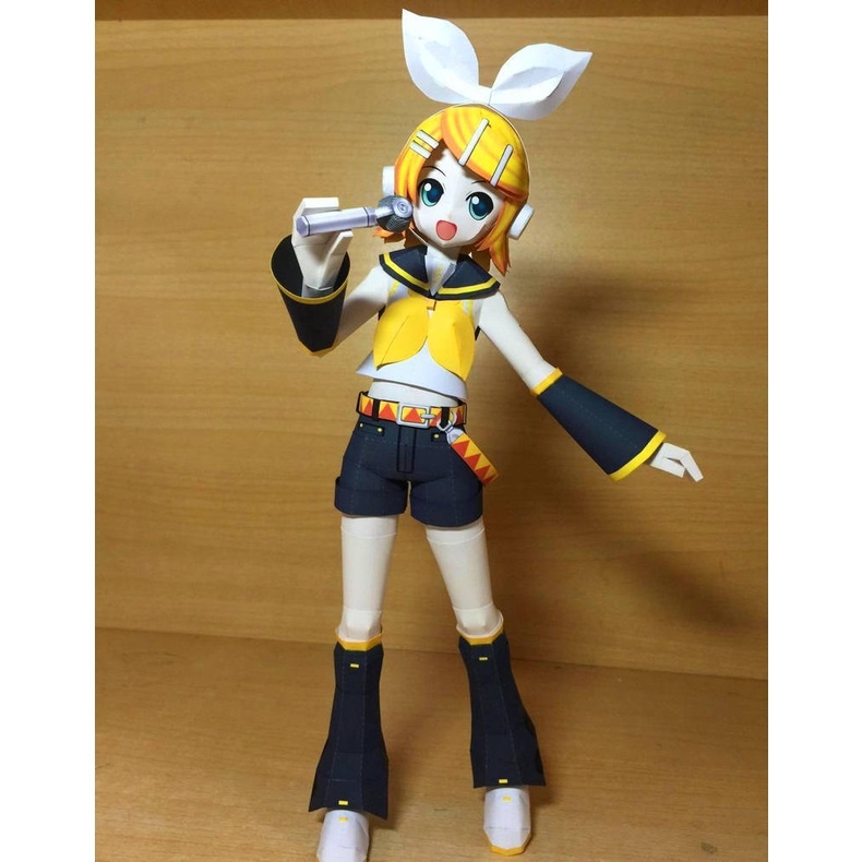 Mô Hình Giấy Kagamine Rin & Len - Vocaloid Chất Lượng Cao | Trang Trí Phòng Học và Sưu Tầm Anime