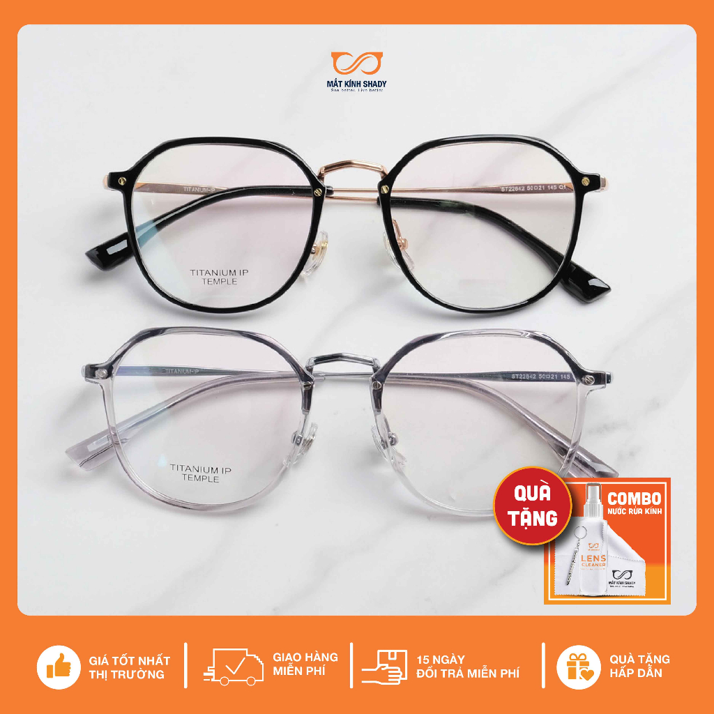 Gọng Kính Cận Titanium Shady Unisex G2517 (Nhiều Màu)