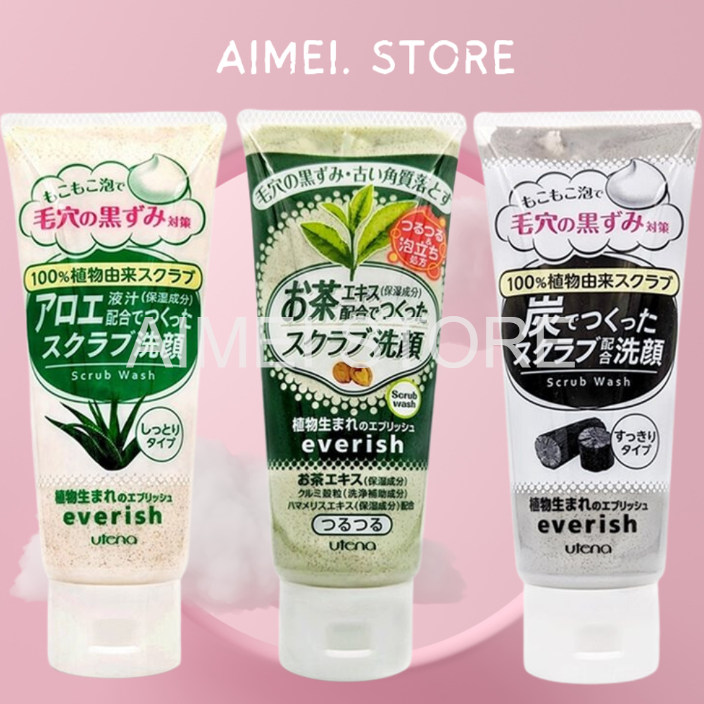 Sữa Rửa Mặt Kiềm Tẩy Tế Bào Chết Utena Everish 135g