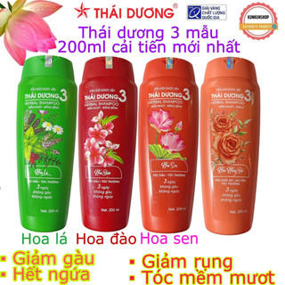 Dầu Gội Dược Liệu Thái Dương 3 Và 7 Chai 200ml Sao Thái Dương - Chống Rụng Tóc, Dưỡng Tóc Mềm Mượt, Hết Gàu, Xơ Ngứa