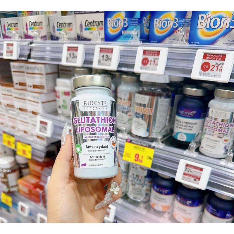 Viên uống Glutathion Liposomal Biocyte của Pháp 30 viên Mẫu Mới