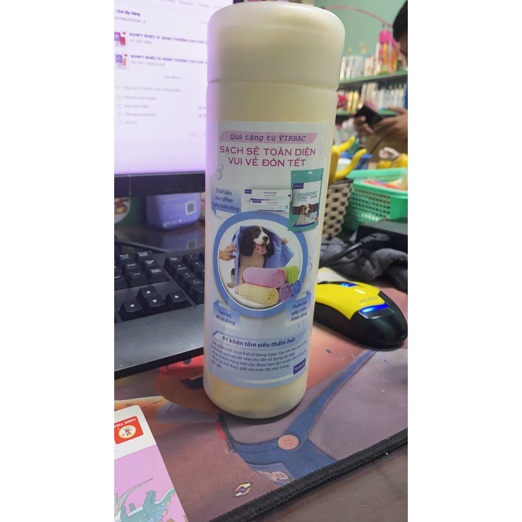 Khăn tắm siêu thấm cho thú cưng VIBAC
