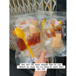 SET LỚN bánh tráng phơi sương sốt tắc muối sặc tặng kèm ớt rim muối hột