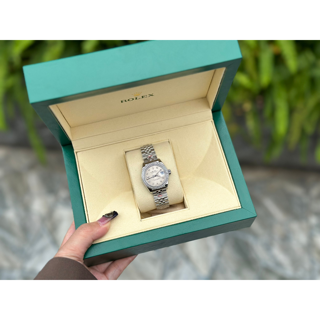 Đồng hồ nữ Rolex DateJust 28mm máy cơ 2671 Thuỵ Sĩ cao cấp, mặt trải tia chuẩn aut