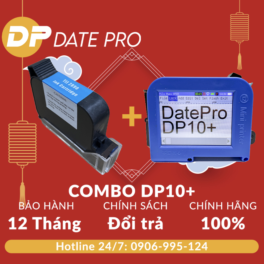 Máy in date mini DP10+  , bảo hành chính hãng, hỗ trợ kỹ thuật 24/7