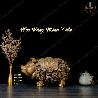 Heo vàng - hợi đắc lộc - tượng đồng phong thủy