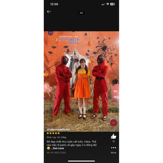 Trang phục Halloween squidgame bộ váy áo búp bê