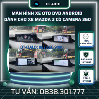 Màn hình xe oto dvd android dành cho xe mazda 3 có camera 360 tích hợp đời 2020 - 2022