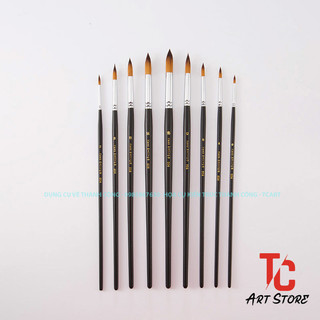 Bộ 9 Cọ Đầu Nhọn Bomega/ Keepsmiling High Quality ( Thân Đen )