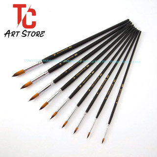 Bộ 9 Cọ Đầu Nhọn Bomega/ Keepsmiling High Quality ( Thân Đen )