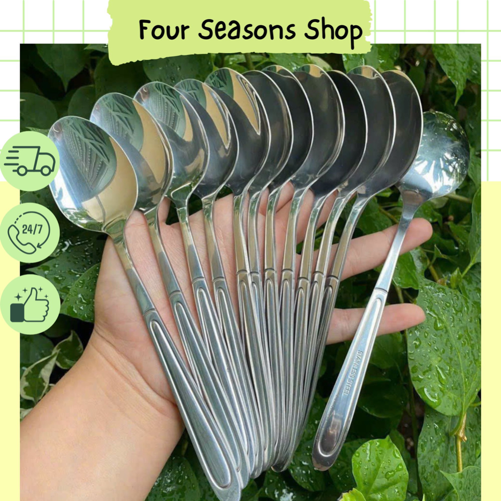 Muỗng Thìa Inox Cán Dài Ăn Cơm