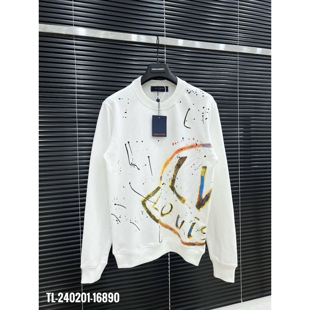 🔥Hot🔥Áo nỉ LV in hình họa tiết thiết kế hot trend Nam Nữ Thu Đông 2023