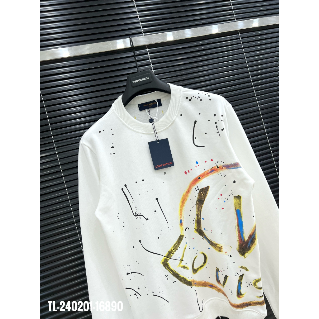 🔥Hot🔥Áo nỉ LV in hình họa tiết thiết kế hot trend Nam Nữ Thu Đông 2023